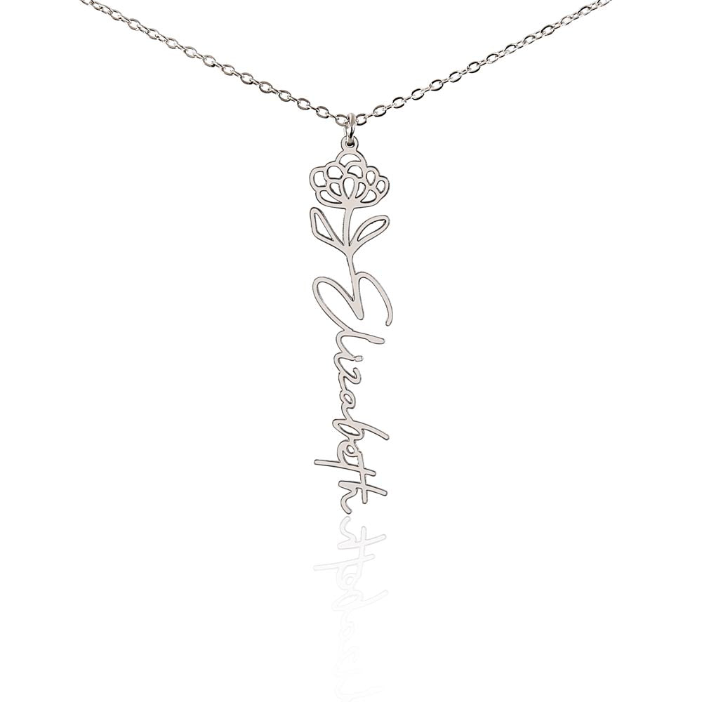 Flower Name Necklace - No MC
