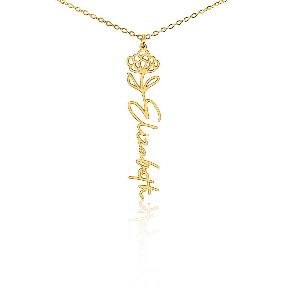 Flower Name Necklace - No MC