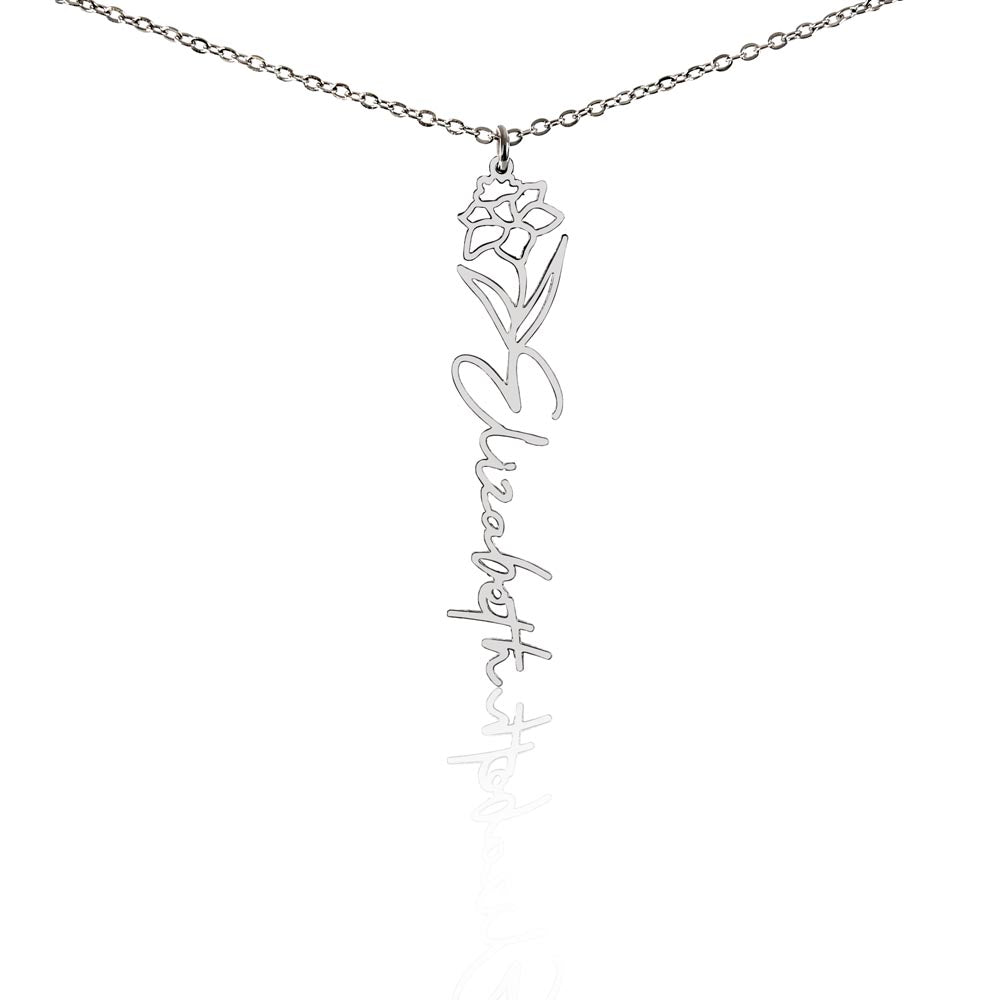 Flower Name Necklace - No MC