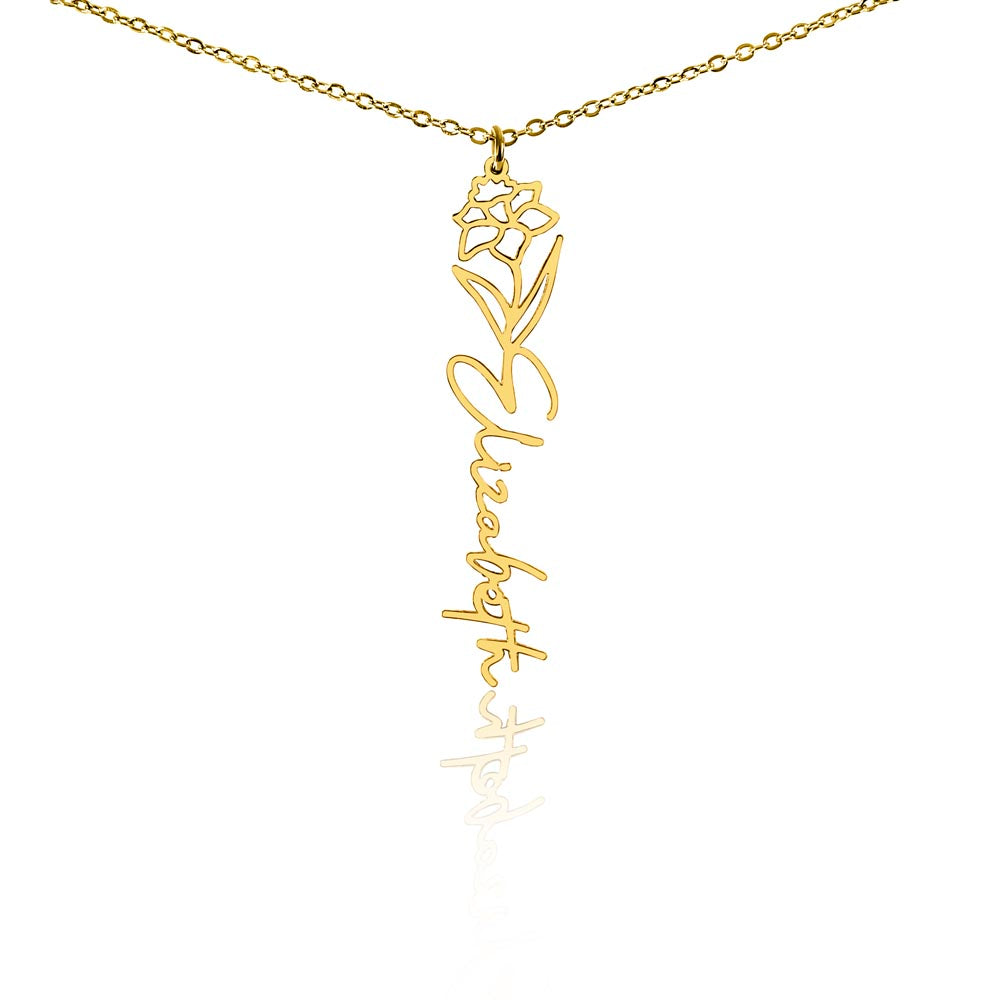 Flower Name Necklace - No MC
