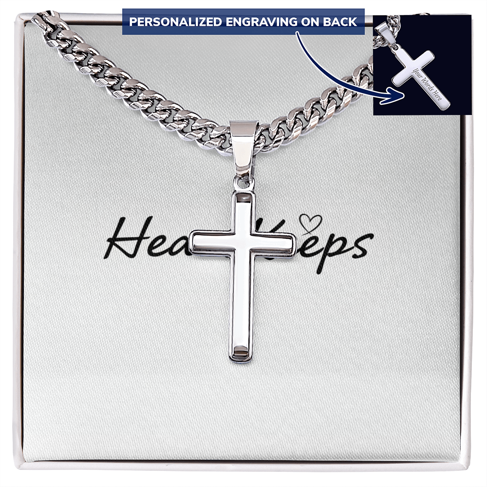 Personalized Cross - Cuban Link Chain