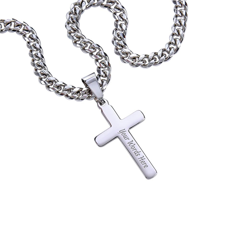 Personalized Cross - Cuban Link Chain