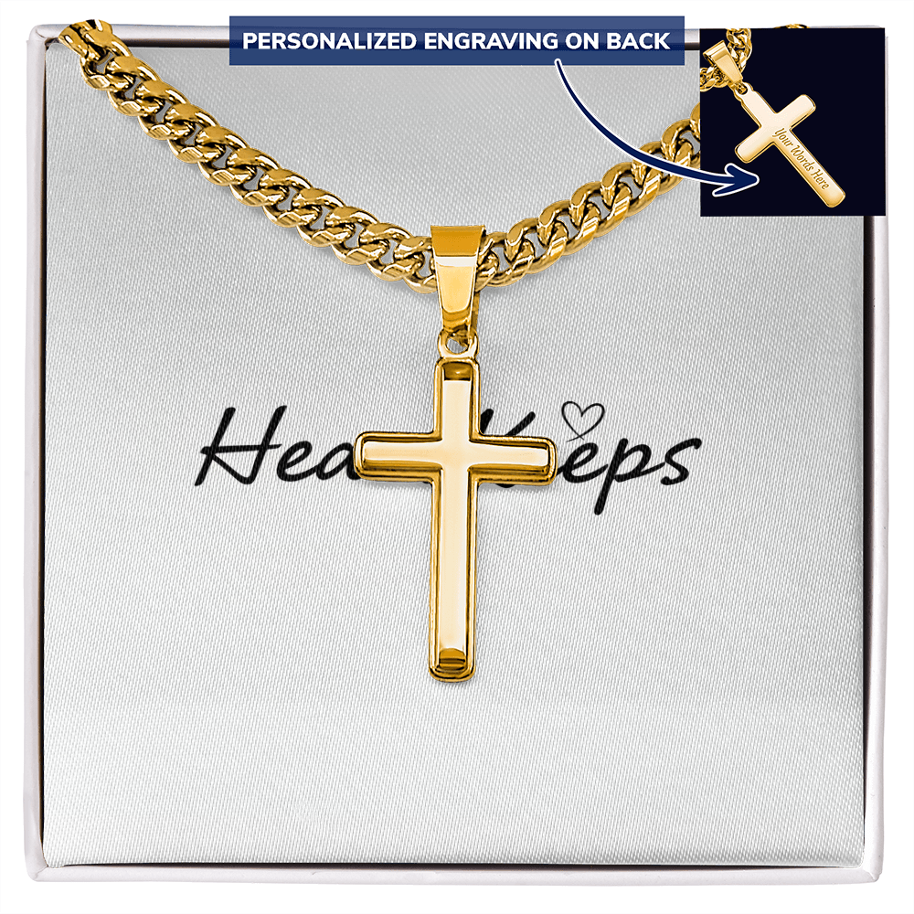 Personalized Cross - Cuban Link Chain