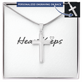 Personalized Cross Necklace - Snake Chain
